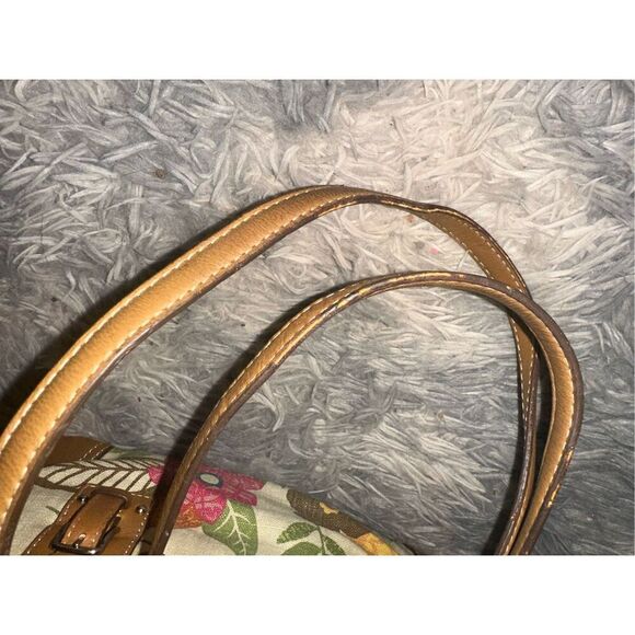 Fossil Floral Tapestry Handbag Purse Shoulder Bag | Vintage Style Grandmacore - Picture 7 of 7